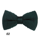 Men Pre Tied Knit Bow Tie Clip On Jacquard Woven Neckties Wedding Party 10 Colors