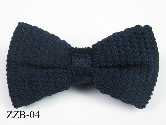 Men Pre Tied Knit Bow Tie Clip On Jacquard Woven Neckties Wedding Party 10 Colors