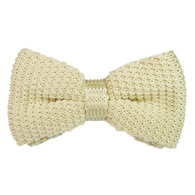 Men Pre Tied Knit Bow Tie Clip On Jacquard Woven Neckties Wedding Party 10 Colors