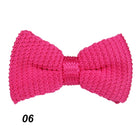 Men Pre Tied Knit Bow Tie Clip On Jacquard Woven Neckties Wedding Party 10 Colors