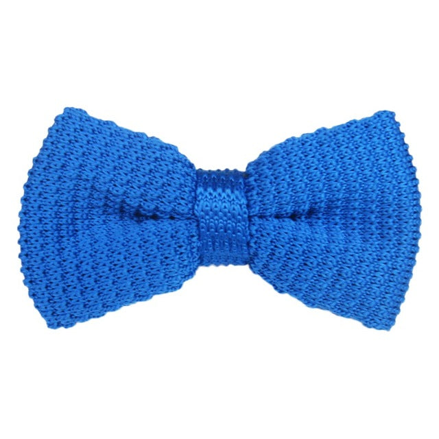 Men Pre Tied Knit Bow Tie Clip On Jacquard Woven Neckties Wedding Party 10 Colors