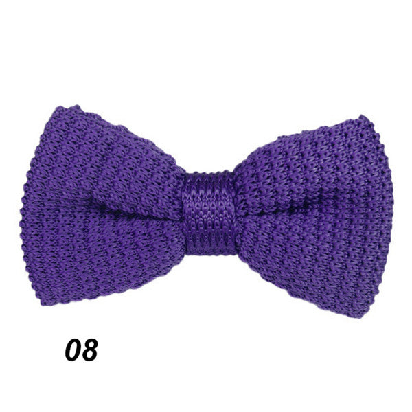 Men Pre Tied Knit Bow Tie Clip On Jacquard Woven Neckties Wedding Party 10 Colors